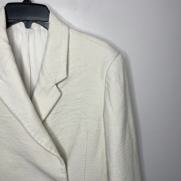 TOTEME Blazer Womens Small S Cream Loreo Oversized Boyfriend Jacket Textured - Picture 3 of 9